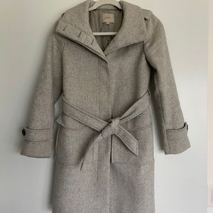 Loft belted wool trench